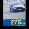 VIDEO. Șofer prins cu 275 km/h. Poliția: Suntem impresionați de performanța ta