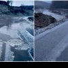 VIDEO. Drumul comunal de la Ususău, inundat în urma furtunii de ieri