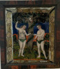 Adam si Eva, icoana pe sticla de secol XIX, la Muzeul de Arta Populara Constanta (FOTO)