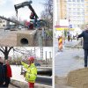 VIDEO și FOTO: Focșani. „Zero fire pe stâlpi!”. Sunt demontați stâlpii vechi de iluminat public