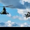Elicoptere românești și franceze au survolat Bacăul la joasă altitudine simulând acțiuni de luptă