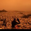 Atena, înghițită de ceața portocalie provocată de furtuna de praf din Sahara