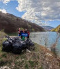 Ecologizare pe lacul de acumulare Siriu. 30 de saci umpluţi în 3 ore