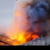 Incendiu uriaș în Copenhaga. Flăcările au cuprins clădirea-muzeu a Bursei, turla de 56 de metri s-a prăbușit