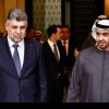 Premierul Marcel Ciolacu, mesaj la întâlnirea cu Șeicul Mohammed bin Zayed Al Nahyan: Pe timp de pace putem construi