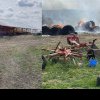 O fermă a luat foc, în Botoșani! Zeci de animale au murit carbonizate