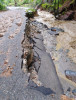 Un drum național s-a prăbușit în Alba din cauza ploilor torențiale