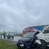 Impact între o autoutilitară și un autoturism, pe E60, în județul Mureș
