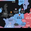 A fost publicată harta salariilor din Europa. Locul rușinos pe care se află România