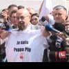 Piedone, paradă cu tricouri după depunerea oficială a candidaturii pentru București: Da, eu sunt Peppa Pig