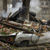 Imagini cu urmările atacului asupra orașului Dnipro, unde opt persoane au fost ucise
