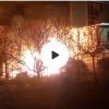 Flăcări uriașe lângă un spital din vestul țării