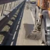 VIDEO Curățenie generală pe Varianta Brașov. Șoferii, îndemnați să circule cu atenție