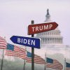 Joe Biden și Donald Trump: umăr la umăr în ultimul sondaj pentru alegerile prezidențiale din SUA. Îi desparte un singur procent.