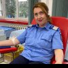 Jandarmii din Alba donează sânge, în cadrul unei campanii care se desfășoară la nivelul Inspectoratului