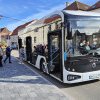 Locuitorii Sebeșului au testat primul autobuz electric, alături de primarul Dorin Nistor