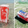 Piatră de tip monument, aflată la Ighiu, distrusă prin vopsire. Poliția caută autorul sau autorii faptei