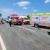 Accident în lanț pe șoseaua care leagă Timișoara de Arad, cu patru mașini implicate