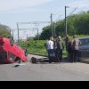 Accident spectaculos provocat de un șofer de 76 de ani! O mașină s-a răsturnat pe strada Constantin Ene din Bacău