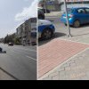 FOTO! Accident la pasajul Narcisa, la intersecția străzilor Milcov și Mărășești. Biciclist lovit chiar lângă pista de biciclete