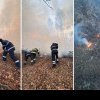 Noi imagini cu ravagiile provocate de incendiul de la Tg. Ocna! Pompierii intervin și astăzi