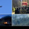 Pompierii luptă în continuare pentru stingerea incendiului de la Dofteana. A fost solicitat și sprijin aerian