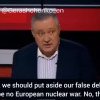 Delir după delir la televiziunea rusă: „Trebuie să-i facem pe europeni să înțeleagă că pot muri, că va fi război nuclear în Europa”