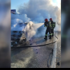O mașină a luat foc în mers pe șoseaua de centură a Clujului