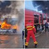 Un autocar cu 30 de elevi a luat foc, în mers, pe un drum din Caraș Severin. Șoferul le-a salvat viața copiilor