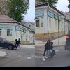 (video) Momentul în care o tânără e lovită de un BMW chiar pe o trecere de pietoni, lângă un liceu din capitală: Șoferul nici nu a coborât din mașină
