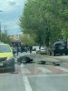 Accident în Brazda lui Novac între un taxi și o motocicletă
