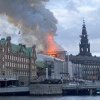 Clădire istorică din centrul orașului Copenhaga, distrusă de flăcări