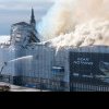 Faţada principală a vechii Burse de Valori din Copenhaga s-a prăbușit în urma incendiului