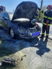 Vâlcea: Incendiu izbucnit la un autoturism