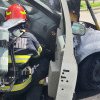 Pompierii militari din Alba Iulia au intervenit pe Bulevardul Transilvaniei, după ce un autoturism a luat foc