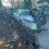 (FOTO) Botoșani: Mașini avariate de copacii smulși de vântul puternic