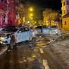FOTO – Un UBER-ist beat a distrus 4 mașini pe strada Decebal. Cum s-a produs accidentul
