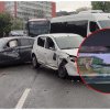 Filmarea accidentului de pe Calea Turzii: Cum a putut vira FĂRĂ EXPLICAȚIE spre contrasens? VIDEO