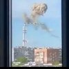 VIDEO - Turnul de televiziune din Harkov s-a rupt în două după un atac cu rachetă al Rusiei