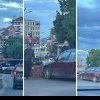 FOTO ȘTIREA TA: Accident într-un sens giratoriu din Alba Iulia. Două mașini implicate: una s-a oprit în cărămizi