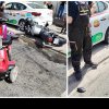 Accident în Aradul Nou între o motocicletă și un motociclu electric