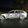 Audi A4 făcut scrum azi noapte între localitățile Șiria și Horia! „A luat foc în mers”