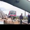 Accident la Jucu, TIR lovit de tren – VIDEO