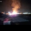 Incendiu de vegetație la Iclod, la drumul național – VIDEO