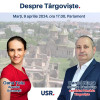 Deputații USR Daniel Blaga și Oana Țoiu vă invită la discuții și idei despre Târgoviște și târgovișteni la Parlament