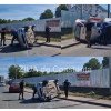 Accident rutier in Constanta! O masina cu numere de Tulcea s-a rasturnat (FOTO+VIDEO)