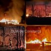 Incendiu izbucnit la o terasa pe plaja la Corbu, judetul Constanta (FOTO+VIDEO)