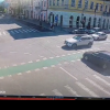 Accident grav în Piața Avram Iancu. Un autoturism s-a răsturnat în urma impactului - VIDEO