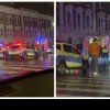 Accident teribil în centrul Clujului! Un curier pe scuter, cetățean străin, a fost lovit de două mașini la rând - VIDEO
