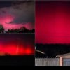 Fenomen spectaculos pe cerul României. Imagini cu aurora boreală, surprinse în mai multe județe